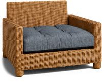 Amazinggirl Kussen Lounge Tuinmeubelen - Zitkussen 60x60 cm Jeanskleur Eco-linnen