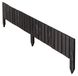 Palissade de jardin Bordure d'herbe en bois 15 x 116 cm Gris