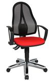 Topstar Bureaustoel Point 60 Net incl. vaste armleuningen rood/zwart