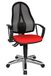 Topstar Bureaustoel Point 60 Net incl. vaste armleuningen rood/zwart