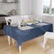 Bonamaison Tafelkleed, Anti-Mold, Sneldrogend, Waterdicht, 100% Polyester Tafellaken, Blauw, 140 x 160 Cm