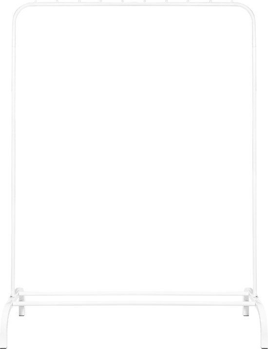 QUVIO Kledingrek met schoenen legruimte - 40 x 110 x 150 cm - Wit