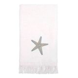 Avanti Linens - Vingertop handdoek, zachte en absorberende handdoek (By the Sea Collection, wit)