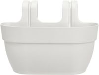 Elho Vibia Campana Easy Hanger M 36 - Balkonbak met Ophanghaken - 100% Gerecycled Plastic - Ø 36.0 x H 26.5 cm - Zijdewit