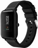 Merkloos / Sans marque Xiaomi Amazfit Bip silicone band - zwart - 42mm