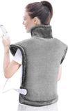 Merkloos / Sans marque BeltAvenue Holding B.V. Warmtedeken Stoel - Bruin/Grijs/Zwart - Polyester - 120x120 cm