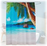 Relaxdays rideau de douche - 180x200 cm - antibactérien - lavable - polyester - palmiers