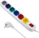 Maclean MCE509 W - stekkerdoos - verlengkabel met 6 stopcontacten - met schakelaar - 250VAC/10A - 1,5m - Wit