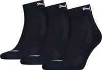 PUMA Unisex quartersokken met badstof zool 3 pack – Navy – 35-38
