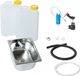 Barwig 230V mini-cuisine, présentoir, kit, évier, 325x265x150mm, chrome, 19 litres