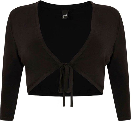 YOEK Dames Bolero met lange mouwen Zwart