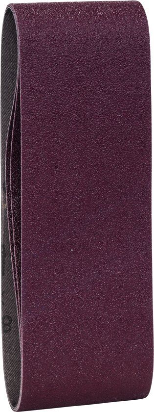 Bosch - 3-delige schuurbandenset voor bandschuurmachines, rode kwaliteit 80, ongeperforeerd, gespannen