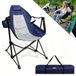 CCLIFE Schommelstoel, opvouwbare campingstoel met draagtas en bekerhouder, verstelbare kanteling, robuuste en draagbare tuinstoel, voor picknick/vissen, gewichtsbelasting 150 kg