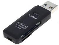 Out of the Box USB 3.0 cardreader voor SDHC en microSDHC geheugenkaarten USB 3.0 cardreader voor SDHC en microSDHC geheugenkaarten