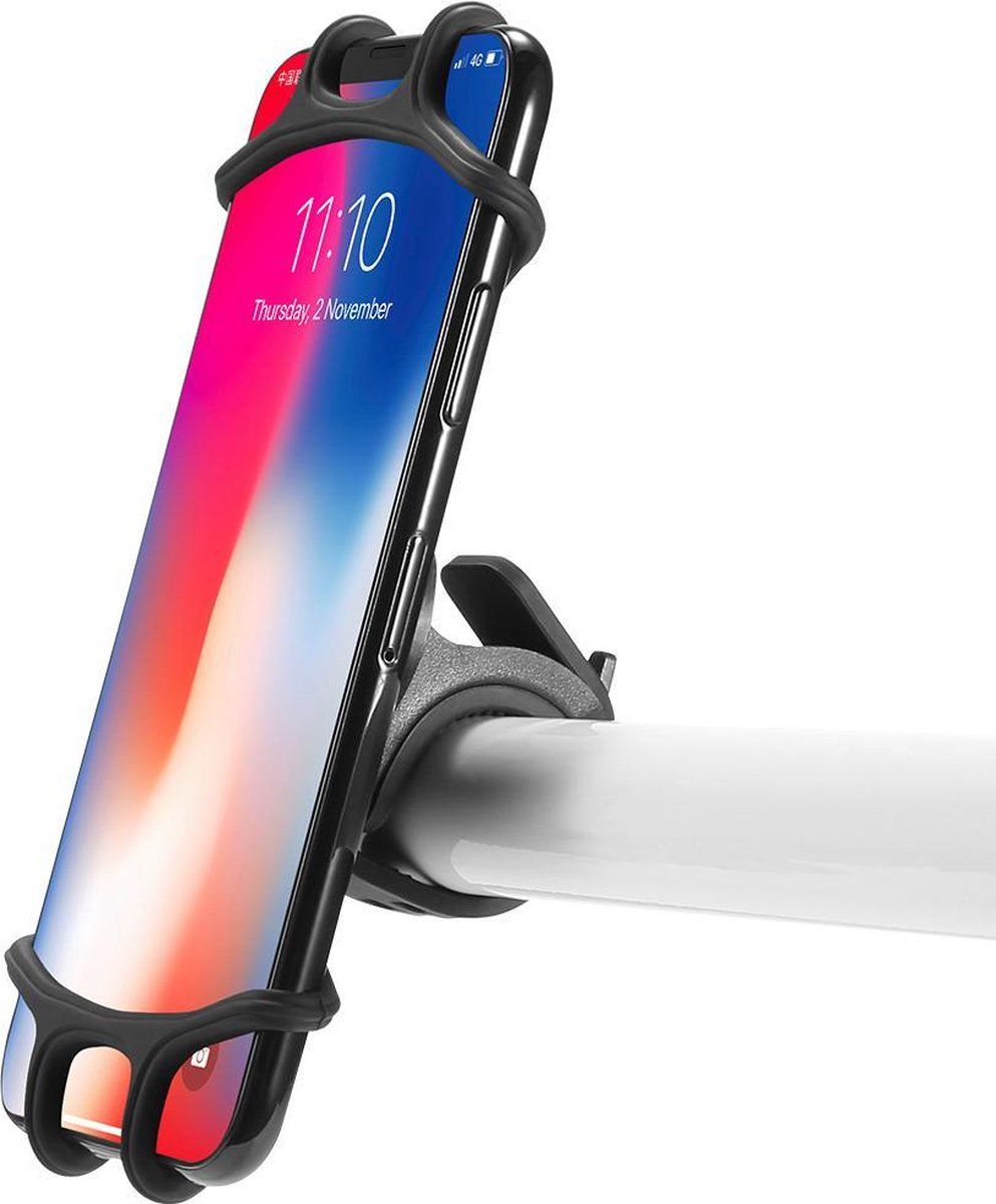 Tafta® Telefoonhouder Motor - Scooter - Fiets - Universeel - Zwart