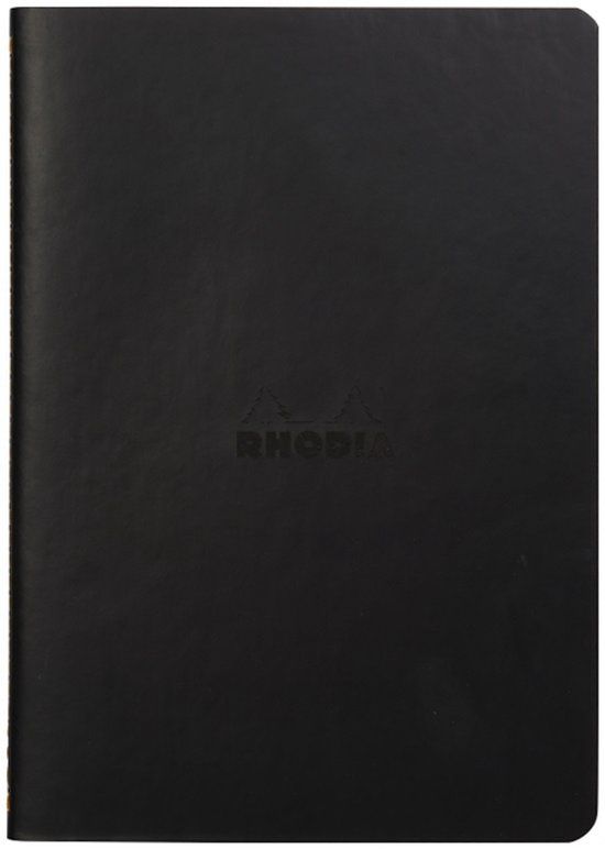 Rhodia Sew Spine Dot Grid Journal Black A5