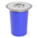 WELL HOME - Inbouw-vuilnisemmer met deksel van roestvrij staal, 8 l, blauw