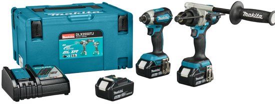 Makita DLX2550TJ Accu combiset 2-delig (DHP492 + DTD153) 18V 5.0Ah in Mbox