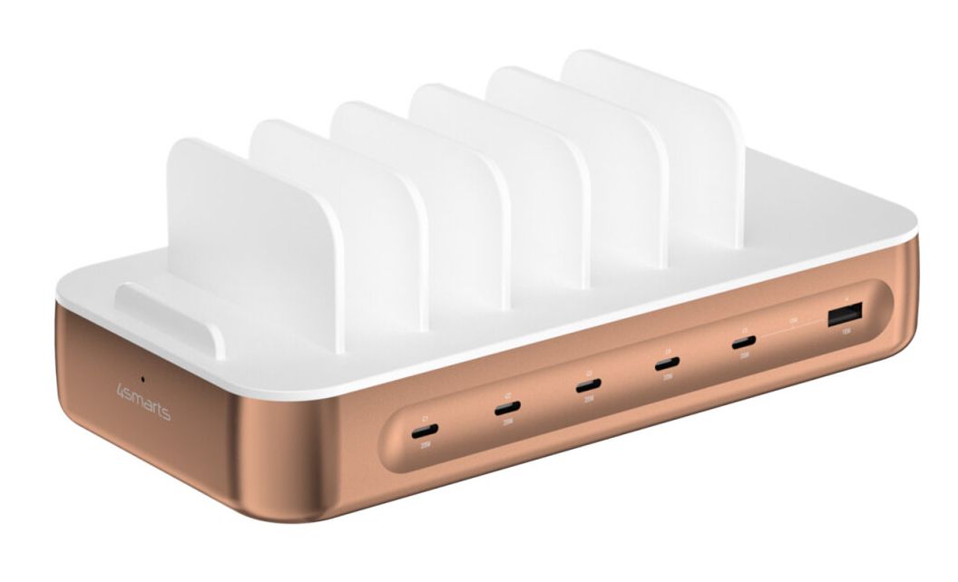 4Smarts Team 100W Laadstation 5x USB-C 1x USB-A Oplader Brons