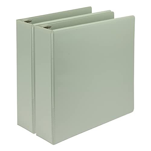 Samsill Earth's Choice 2-inch D-Ring Binder - 2 Pack - Sage Green