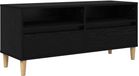 vidaXL TV-kast 100 x 34,5 x 44,5 cm Zwart Eiken Bewerkt hout
