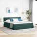 Maison Exclusive - Lit de rangement LED avec matelas, vert foncé, 180 x 200 cm, velours
