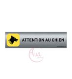 Deurplaat AUA SIGNALETIQUE Deurbordje geborsteld aluminium bedrukt - 200 x 50 mm - Dubbelzijdig zelfklevend