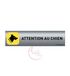 Deurplaat AUA SIGNALETIQUE Deurbordje geborsteld aluminium bedrukt - 200 x 50 mm - Dubbelzijdig zelfklevend