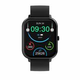 DCU TECNOLOGIC Smartwatch, Curved Glass Pro, 1,83 inch high-definition touchscreen, personaliseerbaar, IP67, spatwaterdicht, 123 sportmodi, zwart
