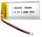 Icecat Batterie de remplacement 802035, 500 mAh, 3,7 V CC, connecteur 2P-PH