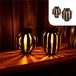 Wan GmbH Lampe de jardin solaire, noir/or, set de 2 lanternes - Éclairage extérieur LED