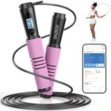 RENPHO Intelligent springtouw, fitness springtouw met app-gegevensanalyse, springtouwen voor thuisgymnastiek, crossfit, oefeningen voor mannen, vrouwen, kinderen