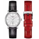 Tissot Carson T1222071603601 Horloge - Leer - Zwart - Ø 30 mm