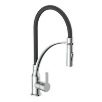 EISL CARNEO Keukenkraan - Chroom/Zwart - Met uittrekbare douche