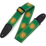 Levy's MPJG-SUN-GRN 2" Sun Design Jacquard Weave met lederen achterkant - groen