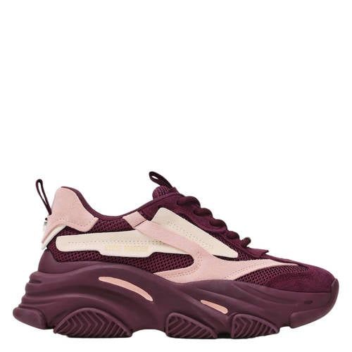 Steve Madden Possession-E chunky suède sneakers - aubergine/roze