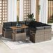 Maison Exclusive - Ensemble de jardin 9 pièces, gris, en polyrotin