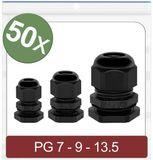 Quadrios 24CA390 Wartel PG7, PG9, PG13.5 Polyamide Zwart 50 stuk(s)