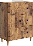 vidaXL Dressoir met lade Oud hout 66 x 34,5 x 90 cm Bewerkt hout