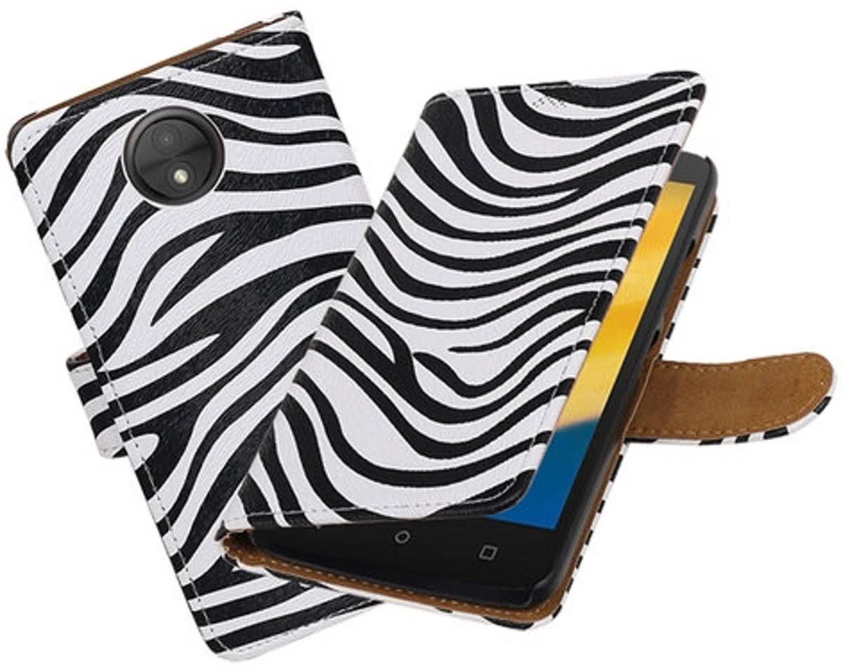 Best Cases .nl Motorola Moto C Zebra booktype hoesje