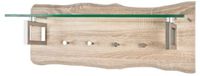 Haku Wandpaneel met plank | 75 x 22 x 29 | Tree Edge-design - Bruin - MDF; Metaal