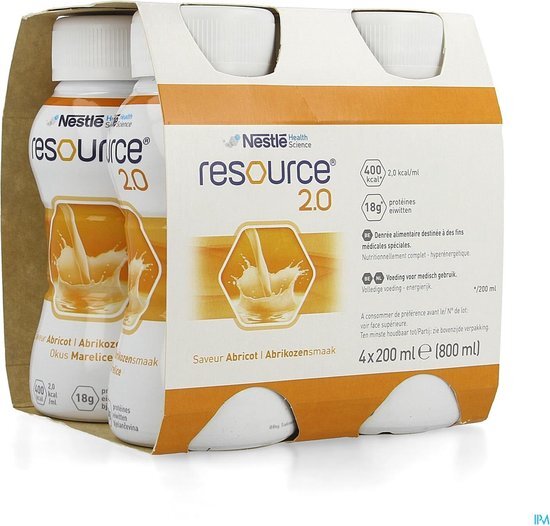 Resource 2.0 Abrikoos 4x200ml