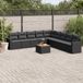 Maison Exclusive - Ensemble de meubles de jardin 10 pièces avec canapé et coussins, noir, en polyrotin