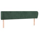 VidaXL Hoofdeind & Voeteind Donkergroen 163x23x78/88 cm Polyester/Hout