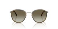 Giorgio Armani AR 6176 Lunettes de Soleil Homme Ruthénium Rondes Vert 49mm