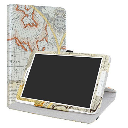 LiuShan Rotary Case voor Samsung Tab E / - / - / Map White