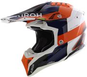 Airoh Helm Aviator 3 AMS² Monarch glans blauw wit oranje L
