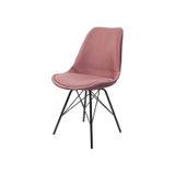 Lizzely Garden & Living Eetkamerstoel Viga Roze Velvet