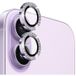 Northjo Ensemble de protecteurs d'objectif avec strass iPhone 17 - Violet