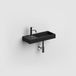 Clou Mini Wash Me fontein 45x19cm kraangat links Keramiek Zwart mat